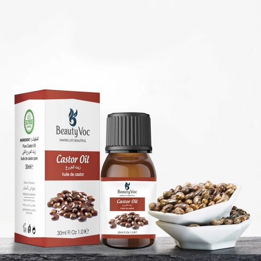 Jamaican Castor Oil 30 ml - Pure 100% | Cold-Pressed Oil for Hair Growth, Eyelashes, Eyebrows & Skin Moisturization
