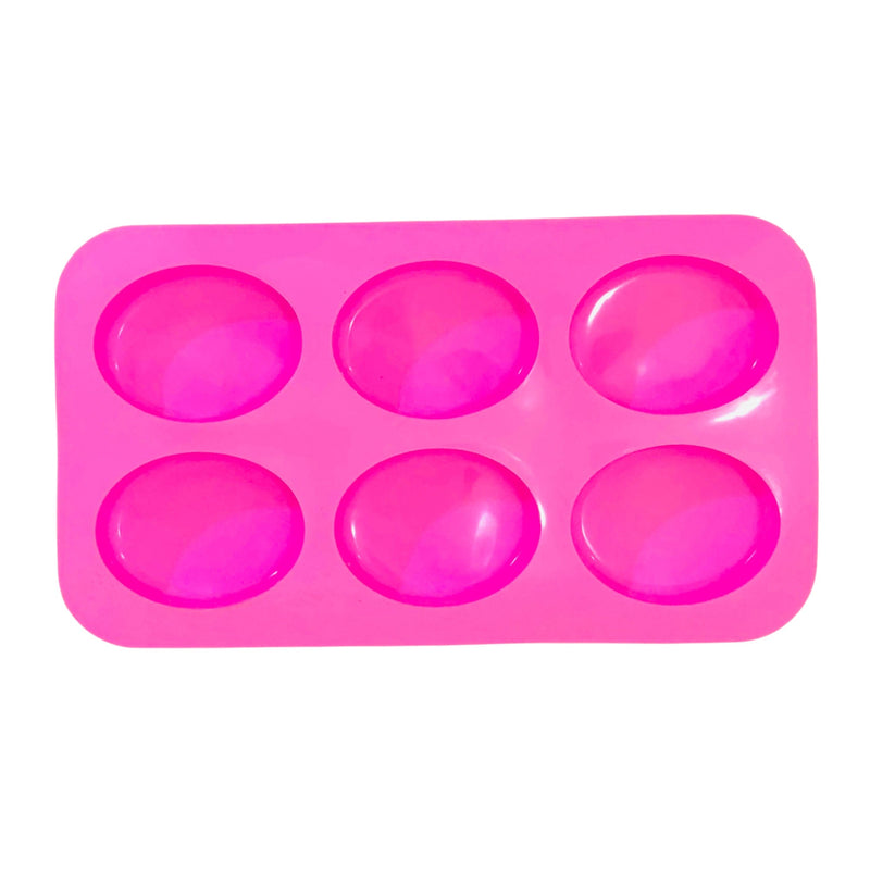 Silicone Soap Mold Oval Shape (12pcs in price of 6)
